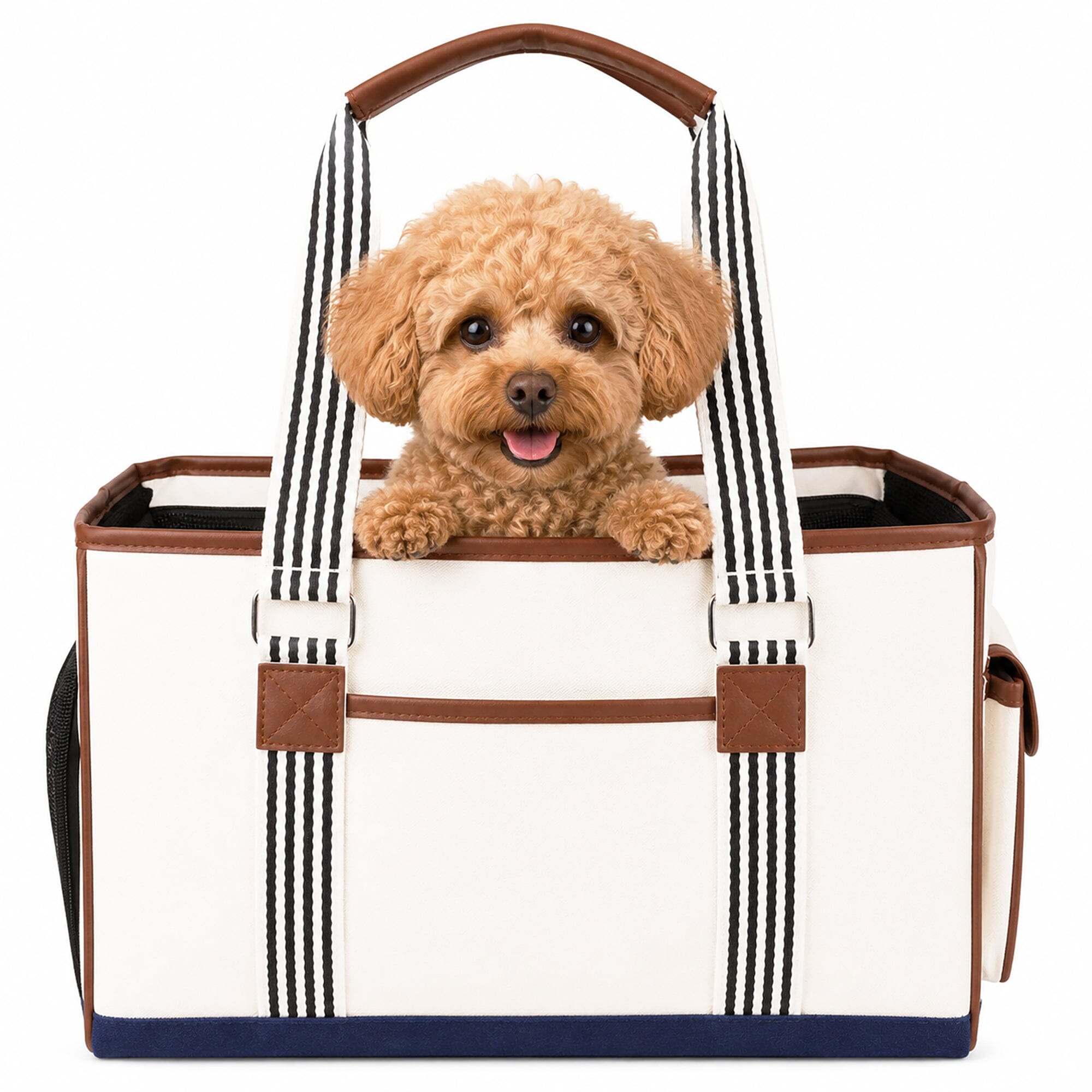 Pet Life ® 'Yacht Polo' Designer Travel Fashion Pet Dog Carrier w/ Pouch