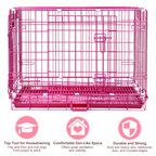 24-42" Collapsible Pink Dog Crate RED24-42