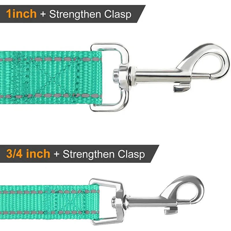 Reflective Pet Leash | Adjustable Polyester Lead Strap for Dogs and Cats