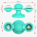 Rotatable Funny Massage Cat Toys Windmill LED Ball Teeth Cleaning Toys For Pets Interactive Turntable Tease Cat Toys