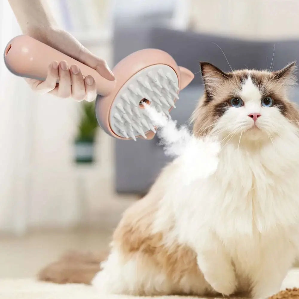 Self-Cleaning Mist Cat and Dog Grooming Brush