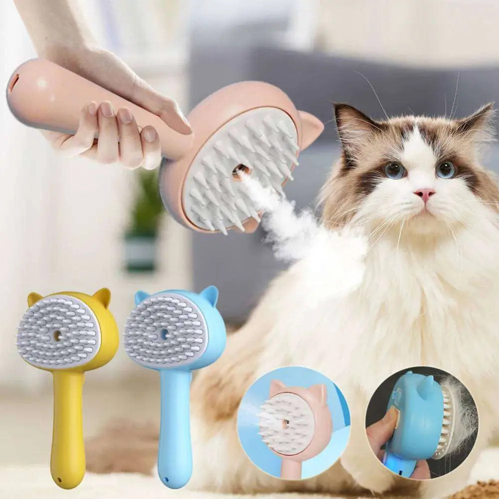 Self-Cleaning Mist Cat and Dog Grooming Brush