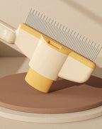 Self-Cleaning Pet Comb | Stainless Steel Grooming Brush for Dogs and Cats