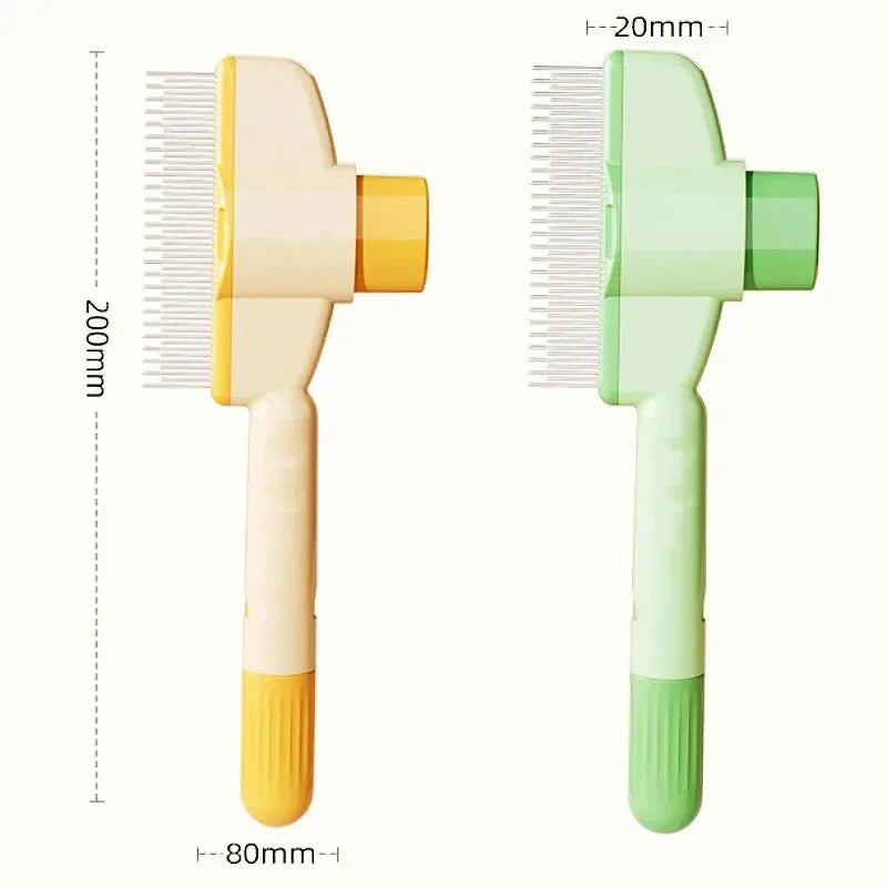 Self-Cleaning Pet Comb | Stainless Steel Grooming Brush for Dogs and Cats
