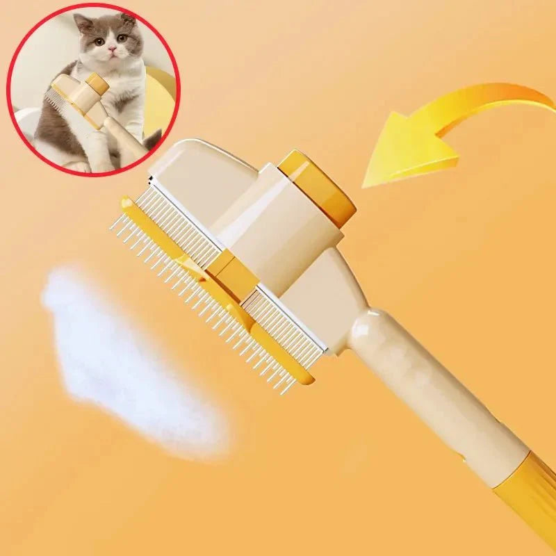 Self-Cleaning Pet Comb | Stainless Steel Grooming Brush for Dogs and Cats