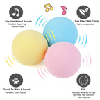 Smart Cat Toys Ball Catnip Cat Training Toy Pet Playing Ball Pet Products Toy for Cats Interactive Chirping Balls Cat Kicker Toys Fun Catnip Toys for Cat Exercise