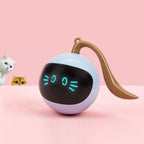 Smart Pet Toy USB Rechargeable Sports Ball Funny Chaser Roller Toy The Best Entertainment Exercise Gift For Smart Cat Toy Electric Jumping Ball Self Rotating Toys Rolling Jumping Ball  For Cats