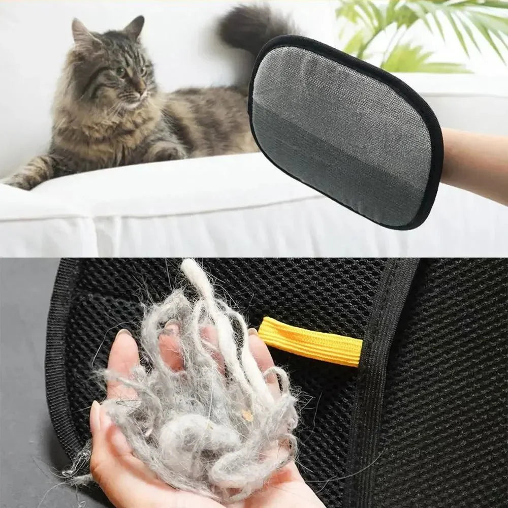 Static Pet Hair Removal Gloves | Grooming Mitt for Cats and Dogs