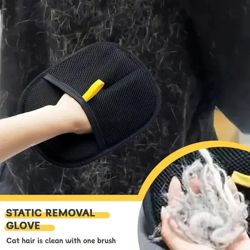 Static Pet Hair Removal Gloves | Grooming Mitt for Cats and Dogs