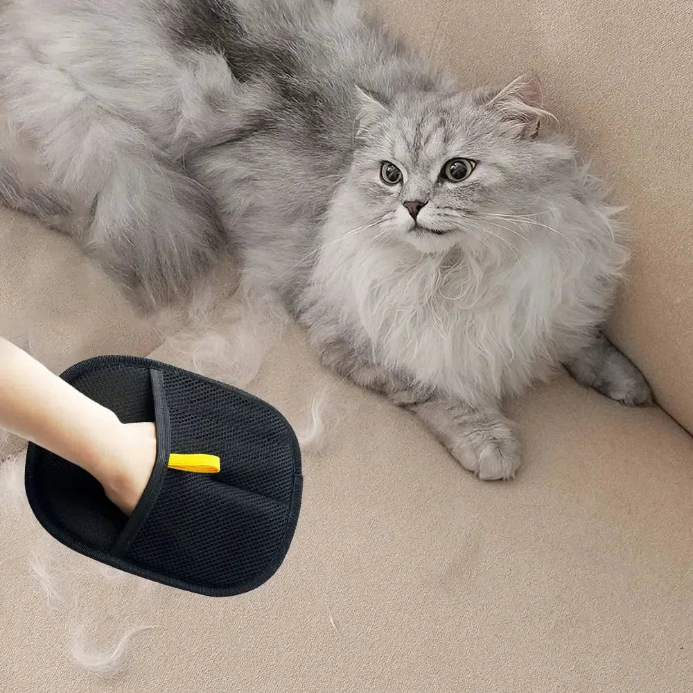 Static Pet Hair Removal Gloves | Grooming Mitt for Cats and Dogs