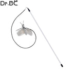 Dragonfly Feather Cat Toy Wand | Interactive Teaser with Optional Stick