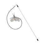 Dragonfly Feather Cat Toy Wand | Interactive Teaser with Optional Stick