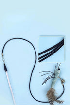 Dragonfly Feather Cat Toy Wand | Interactive Teaser with Optional Stick