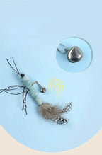 Dragonfly Feather Cat Toy Wand | Interactive Teaser with Optional Stick