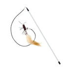 Dragonfly Feather Cat Toy Wand | Interactive Teaser with Optional Stick