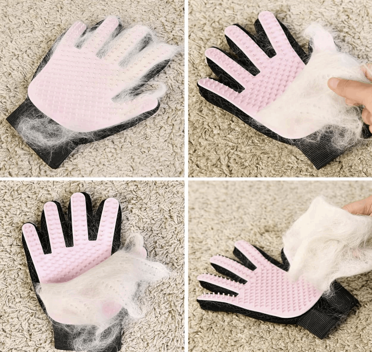Double-Sided Pet Grooming Glove for Dogs & Cats