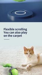 USB Rechargeable Interactive Electric Cat Toy Ball | Self-Rolling Teaser for Indoor Cats