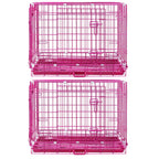 24-42" Collapsible Pink Dog Crate RED24-42
