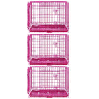 24-42" Collapsible Pink Dog Crate RED24-42